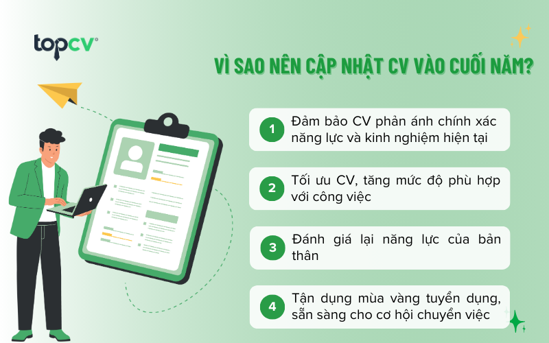 Lý do cần cập nhật CV vào cuối năm
